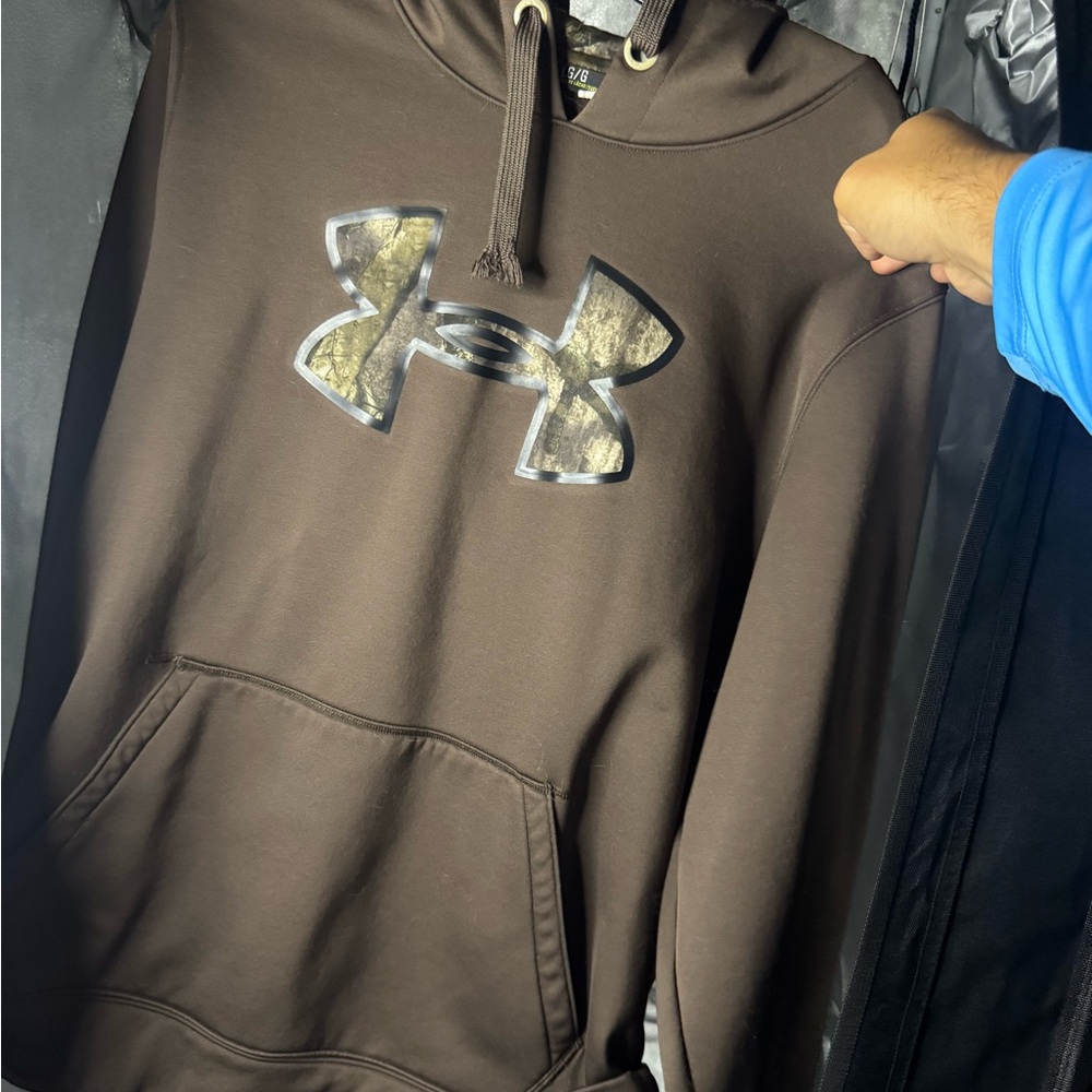 Under Armour Brown Sweater Cozy Fleece Pullover